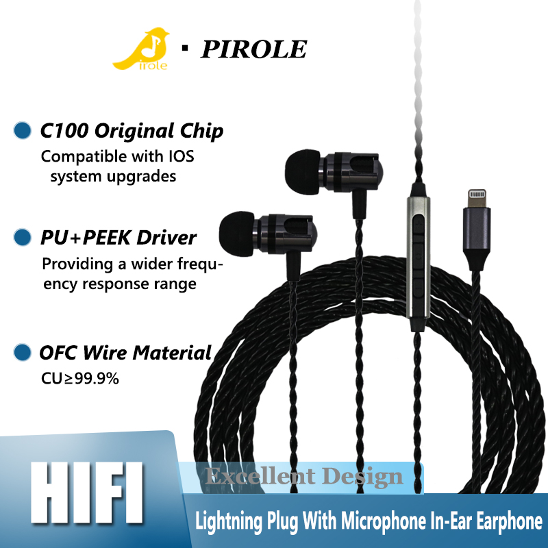 Wired Earphone Lightning - Original Wired Earphones Earbuds With Microphone